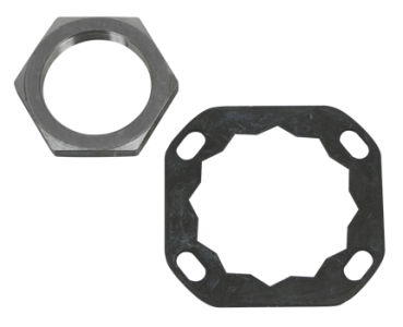 DRIVE PULLEY NUT AND LOCK PLATE FOR 6-SPEED MODELS